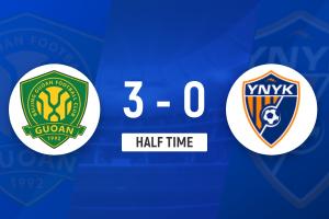 半场-国安3-0十人玉昆 法比奥破门+造红牌塞鸟两助攻布尔克直红